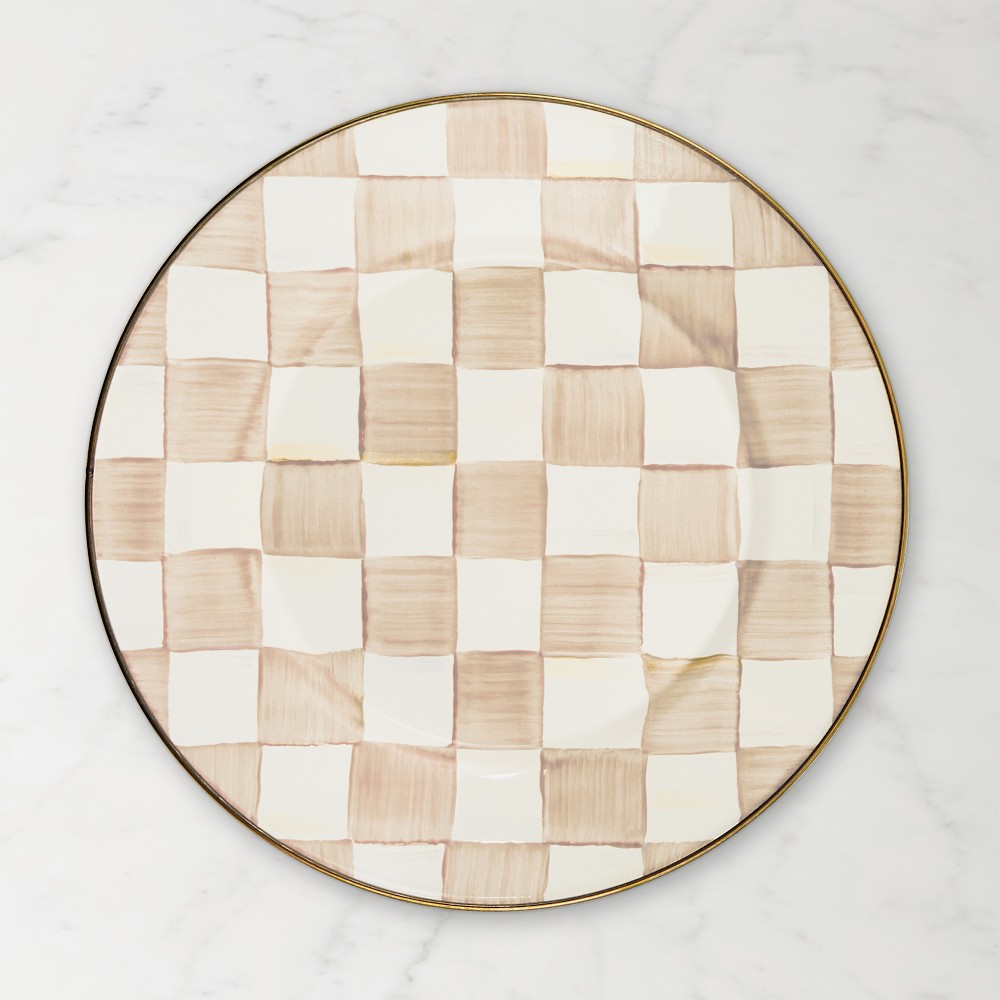 MacKenzie-Childs Mocha Check Dinner Plates, Set of 4 - Set of 4