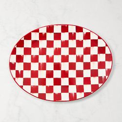 Mackenzie Childs Cherry Check Serving Platter