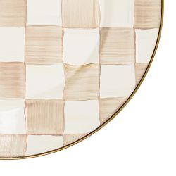 MacKenzie-Childs Mocha Check Dinner Plates, Set of 4