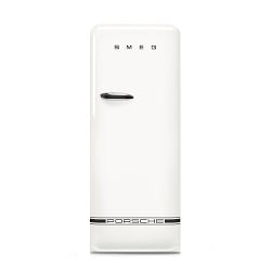 Porsche x SMEG 50's Style Retro FAB 28 Refrigerator, Carrara White