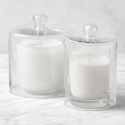 Williams Sonoma Rounded Glass Candle Cloche