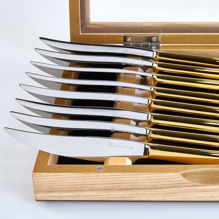 Wüsthof Gold Tone Steak Knives, Set of 8 | Williams Sonoma
