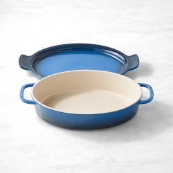 Le Creuset Heritage Stoneware Oval Baker with Platter Lid, 3 1/2-Qt.