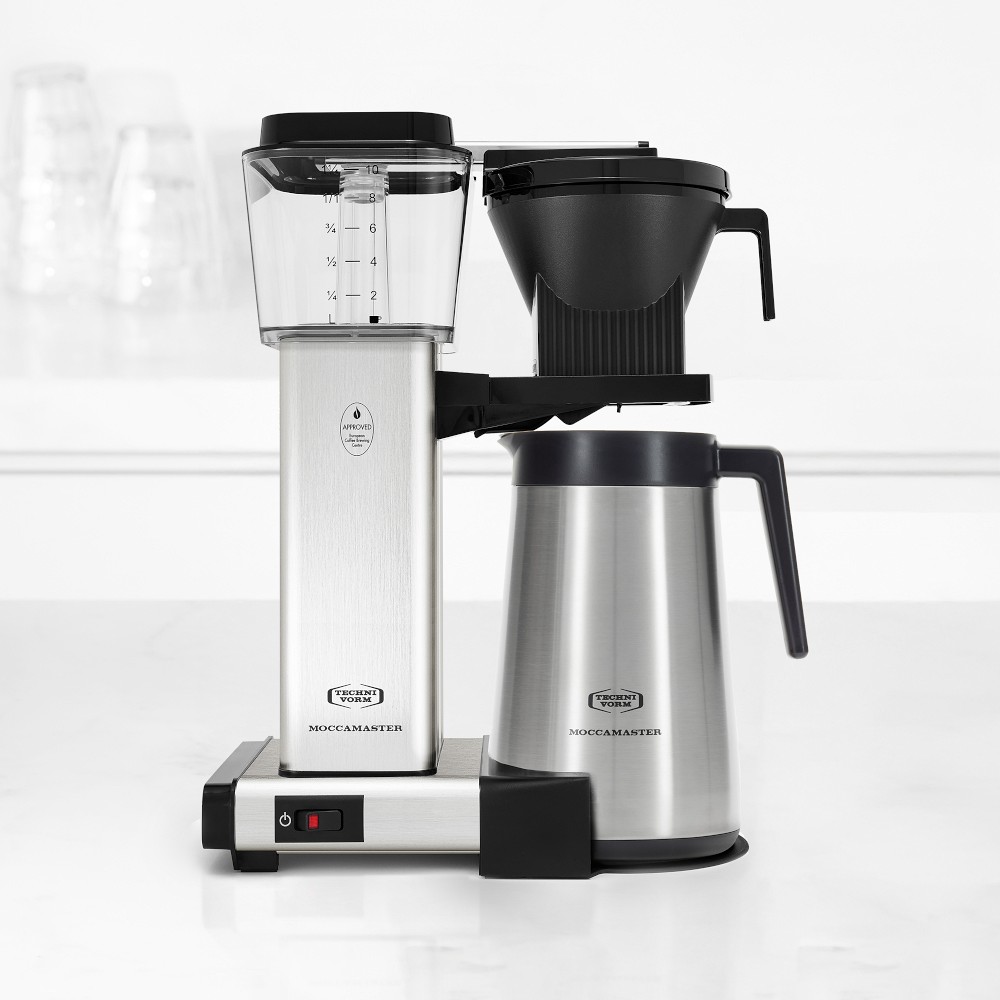 Moccamaster by Technivorm KBGT Coffee Maker with Thermal Carafe - Brushed Silver