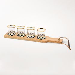 MacKenzie-Childs Courtly Check Shot Glass Flight Board
