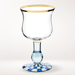 MacKenzie-Childs Royal Check Goblet, 16-oz