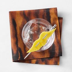 Marlo Thomas x Williams Sonoma Tortoise Shell Cocktails Napkins, Set of 4