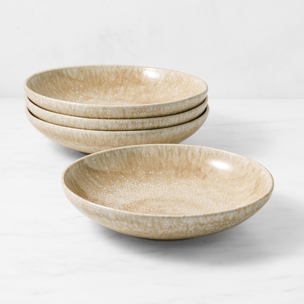 Cyprus Reactive Glaze Pasta Bowls - Set of 4, Sand