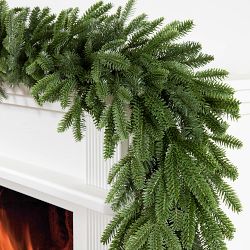 Balsam Hill Fraser Fir Pre-Lit Faux Wreath &amp; Garland
