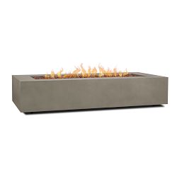 Cardona Mist Grey Rectangle Propane Fire Table with Natural Gas Conversion Kit (70")