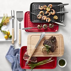 Williams Sonoma 3-Piece BBQ Set,  Ashwood Handled