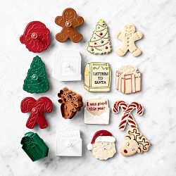 Williams Sonoma Holiday Letters to Santa Impression Cookie Cutters, Set of 23