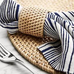 Light Woven Napkin Rings, Set of 4