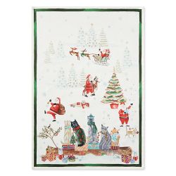 Holiday Cats Tea Towels, Set of 2 