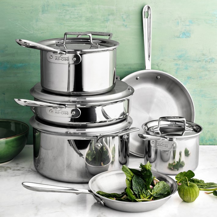 All-Clad D5® Stainless-Steel 10-Piece Cookware Set | Williams Sonoma