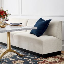 Garbo Upholstered Customizable Banquette &ndash; Smooth Back