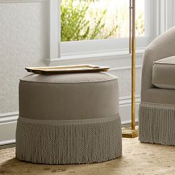 Camile Stool with Samuel &amp; Sons Fringe (21&quot;)