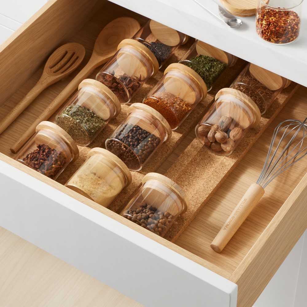 Hold Everything Cork Spice Jar In Drawer Organizer