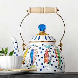 MacKenzie-Childs Go Fish Tea Kettle, 2-Qt.