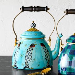 MacKenzie-Childs Penguin Parade Tea Kettle | Williams Sonoma
