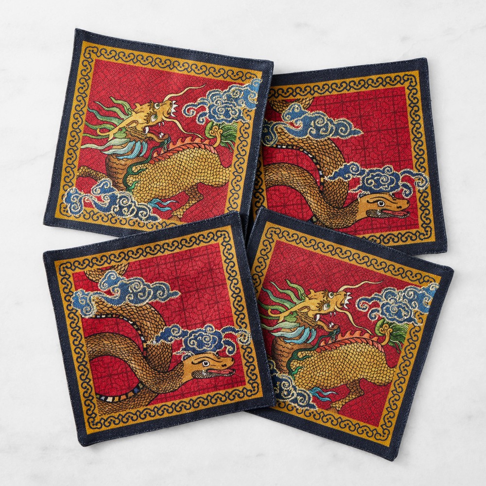 Lunar New Year Cocktail Napkins, Set of 4 - Set of 4