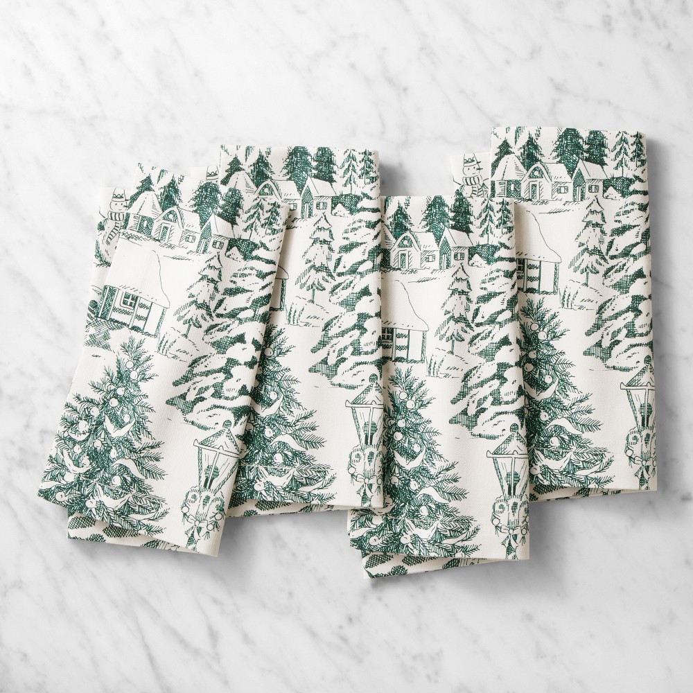 Woodland Berry Toile Napkins, Set of 4