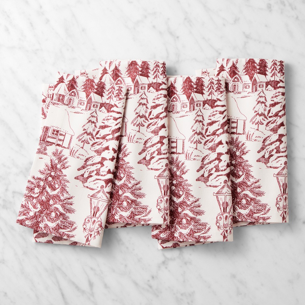 Woodland Berry Toile Napkins, Set of 4