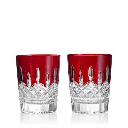 Waterford Lismore Red Double Old-Fashioned Glasses, Set of 2