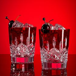 Waterford Lismore Red Double Old-Fashioned Glasses , Set of 2