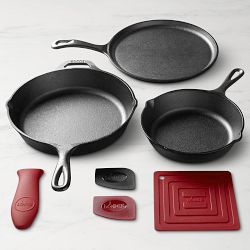 Lodge Classic Seasoned Cast Iron 7-Piece Skillet Cookware Set