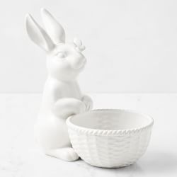Sculptural Bunny Bowl with Butterfly