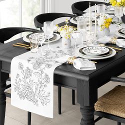 Embroidered Bee Table Runner