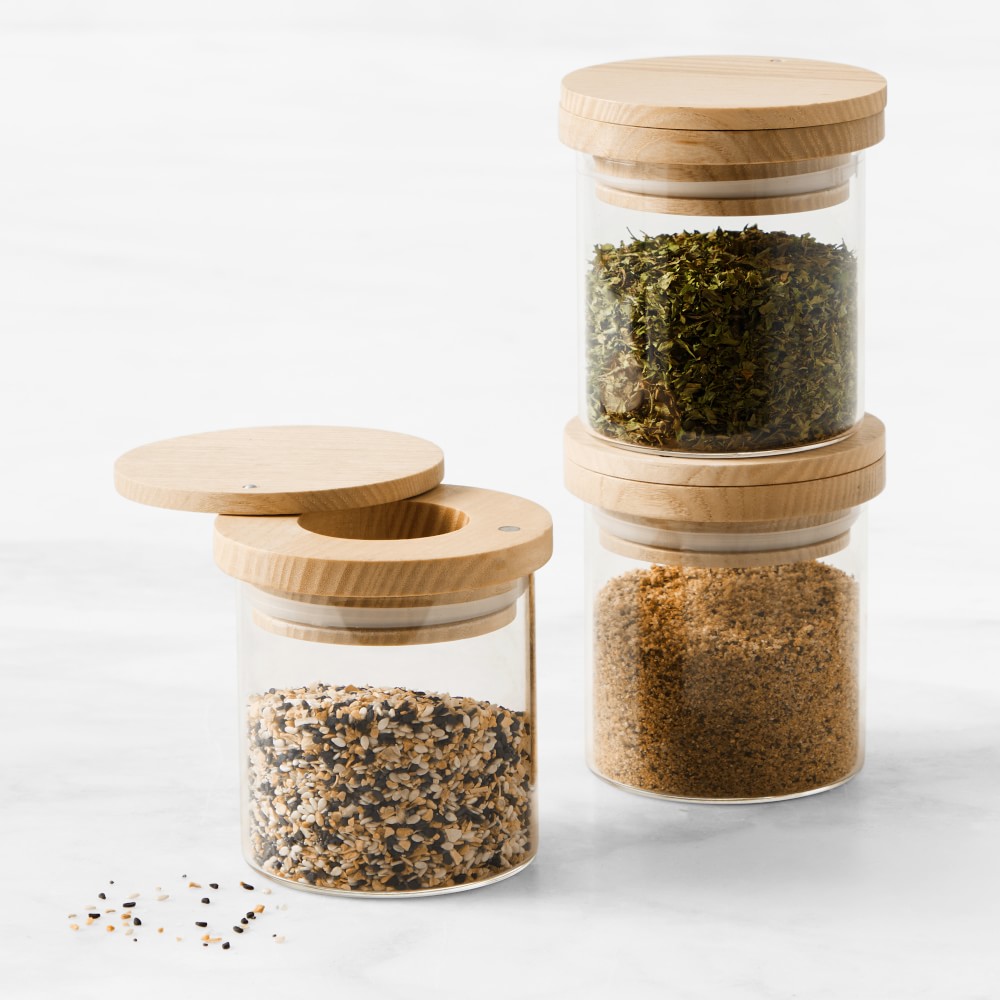 Hold Everything Stacking Spice Jar with Sifter - Set of 3