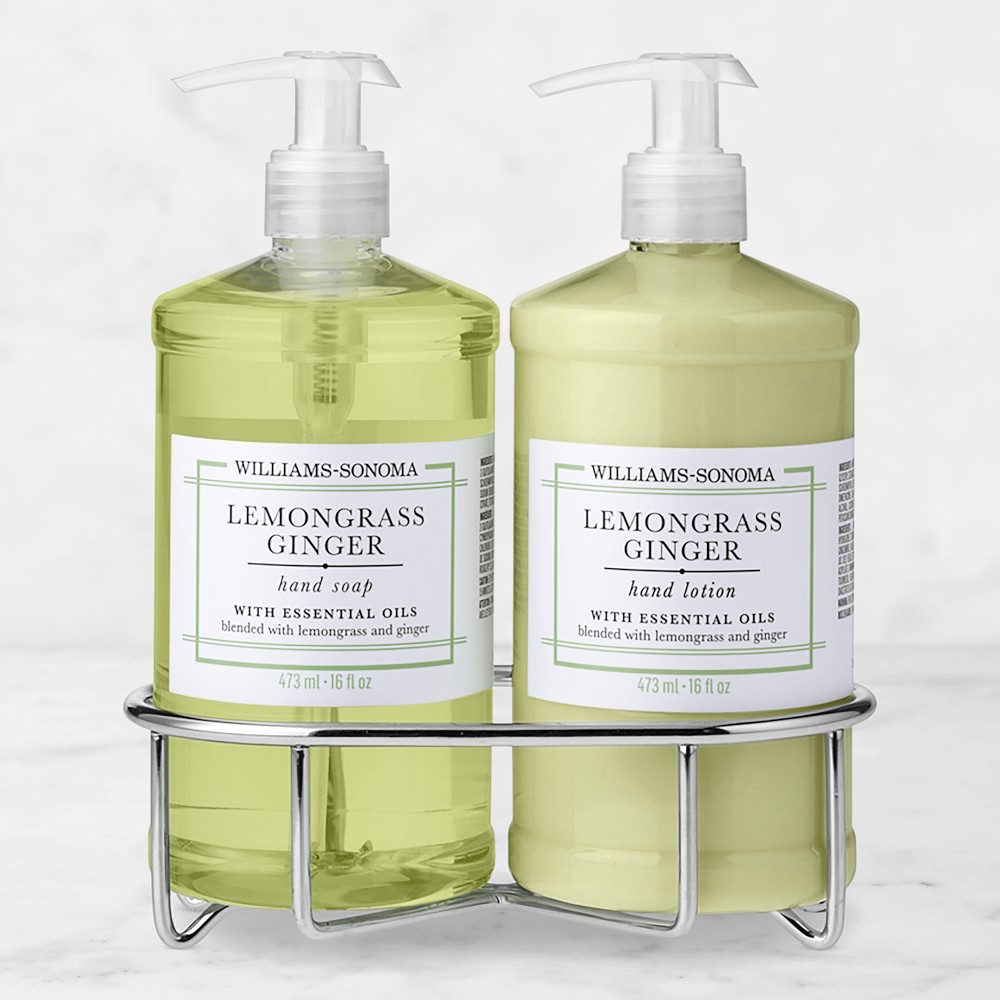 Williams Sonoma Lemongrass Ginger Hand Soap & Lotion 3-Piece Set - 3-Piece Set, Classic