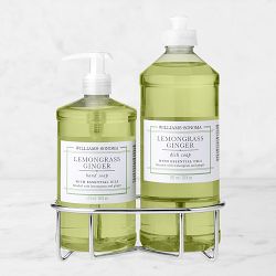 Williams Sonoma Lemongrass Ginger Hand Soap & Dish Soap 3-Piece Kitchen Set, Stainless-Steel