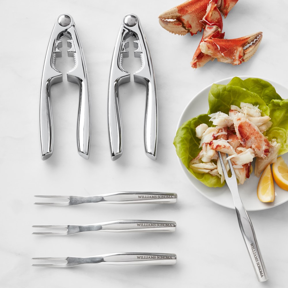 Williams Sonoma Seafood Set, 2 Crackers & 4 Forks - 2 Crackers & 4 Forks