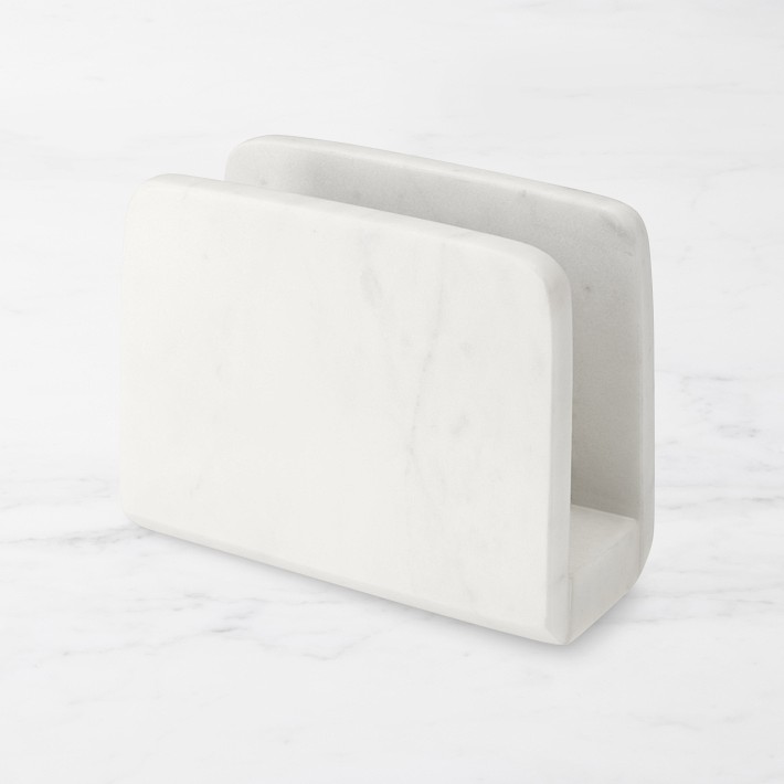 Marble Napkin Holder Kitchen Counter Organizers Williams Sonoma