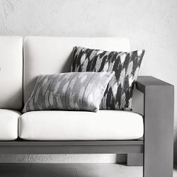 Larnaca Outdoor Slate Grey Metal Sofa (96&quot;-107&quot;)