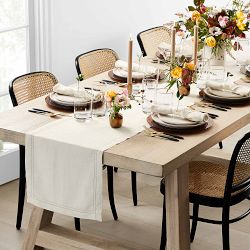 Linen Double Hemstitch Table Runner