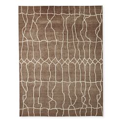 Moroccan Wave Hand Knotted Rug