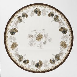 Plymouth Turkey Round Tablecloth