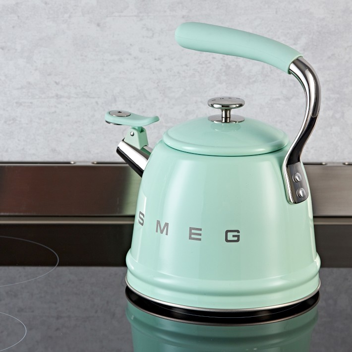 SMEG Stainless-Steel Whistling Tea Kettle, Williams Sonoma