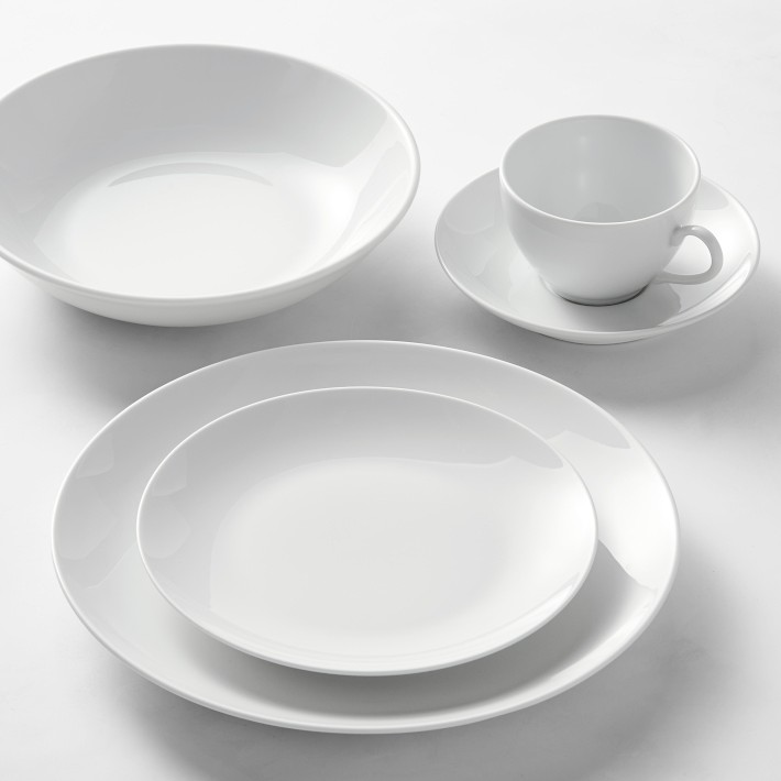 Pillivuyt Coupe Porcelain Dinnerware Sets White Williams Sonoma