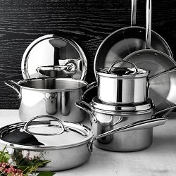 Williams Sonoma Signature Thermo-Clad&#8482; Stainless-Steel 10-Piece Cookware Set