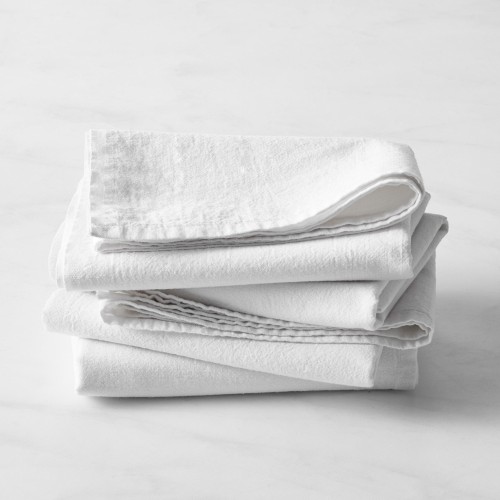 Flour Sack Towels, Set of 4, White
