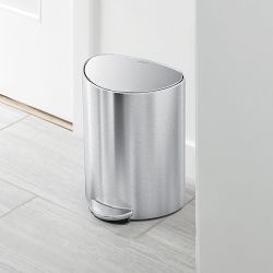 simplehuman&#8482; 6L Semi Round Step Trash Can