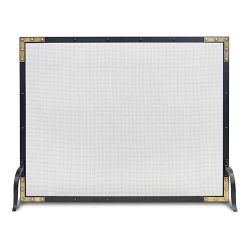 Refined Rivet Single Panel Fireplace Screen