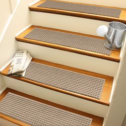 Waterhog Squares Commercial Grade Indoor/Outdoor Stair Treads, Set of 4
