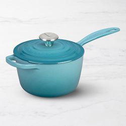 Le Creuset Signature Enameled Cast Iron Saucepan, 1 3/4-Qt., Caribbean