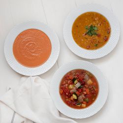 Assorted Vegetarian Soups, Set of 3